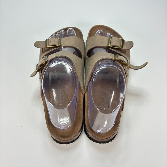 Birkenstock Arizona Soft Footbed Taupe Leather Sandals 56090 Women's Size 7 - Picture 6 of 10